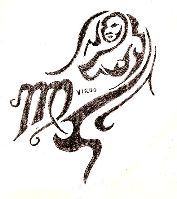 virgo tattoo sketch My brother wanted a zodiac tattoo so I designed 