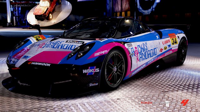 A little Super GT blue pink action for new Pagani