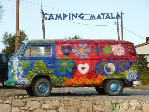 Hippie VW bus in Matala Crete Picture Location Articles from the Blog