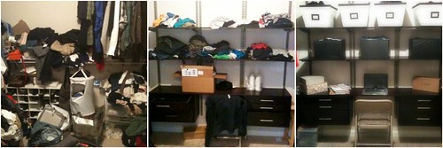 Closet Makeover Before During and After
