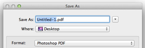 Save As Photoshop PDF
