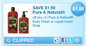 Pure & Natural Body Wash Or Liquid Hand Soap Coupon