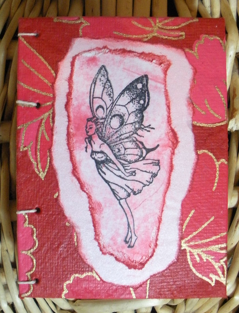 Fairy in red mini journal