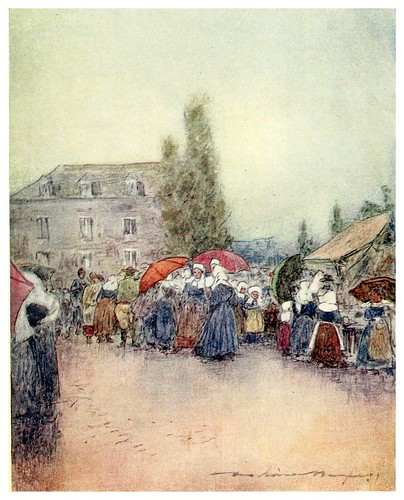 014-Un dia lluvioso en la feria-Brittany 1912- Mortimer y Dorothy Mempes