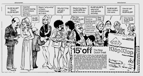 Klop Klop whipped topping Ad -1976