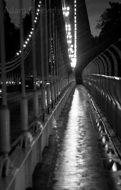 Walking along Clifton Suspension Bridge