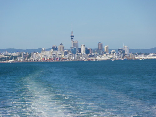 View of Auckland from Waiheke ferry