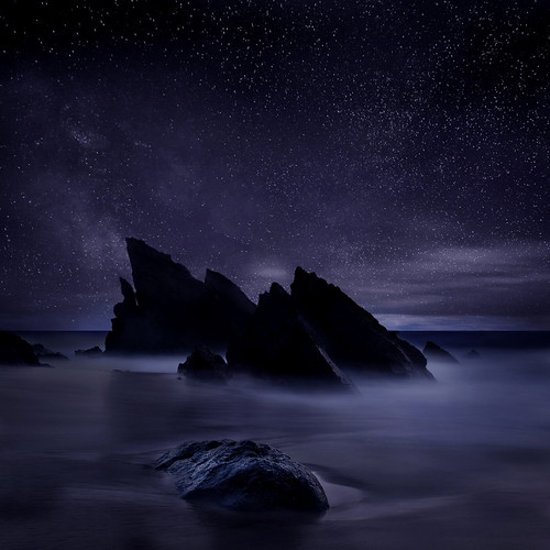 無料写真素材|自然風景|海|夜空|星