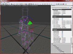 The Knights King in the Physics Asset editor with constraints mode