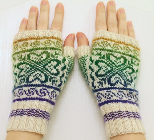 Completed Colorwork Gloves