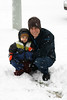 Fun in the snow with Daddy!