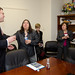 United States Department of Labor Assistant Secretary for the Office of Disability Employment Policy Kathy Martinez (second from left) has a lively conversation with Office of Personnel Management Director John Berry (left) shortly before the start of Work Force Recruitment Program�s (WRP) Your Key To Hiring Student Interns and Employees with Disabilities event