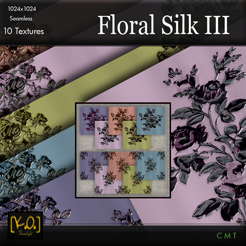 [K.O.] Floral Silk III - 10 Textiles by Khan Omizu