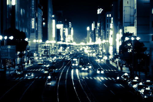 無料写真素材|建築物・町並み|都市|道路・道|風景日本|夜景