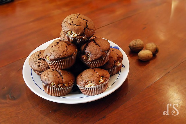 muffin chocolat et noix