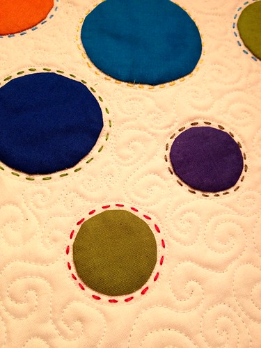 Close up of quilting