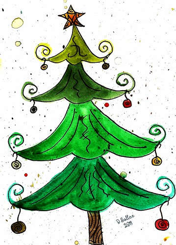 2011 - Christmas Folk Art Tree by BeverlyDiane