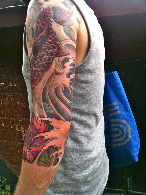 3 4 Sleeve Back aug 11 Made by Roger Teds Tattoo 