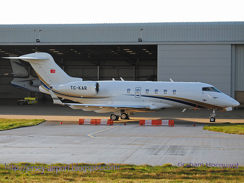 TC-KAR Bombardier Challenger 300 by Jersey Airport Photography