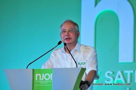 Prime Minister, Dato’ Seri Mohd Najib Tun Haji Abdul Razak at the launch of NJOI