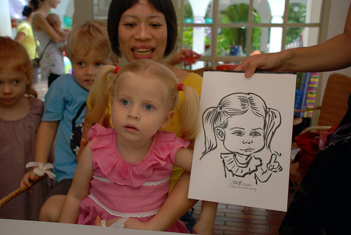 caricature live sketching for children birthday party 08 Oct 2011 - 11