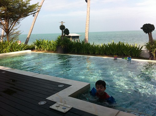 Private pool next to the beach at our villa on Koh Samui