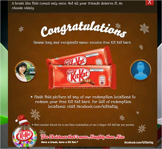 I can haz free Kit Kat! (Everyone gets to draw this once if you play long enough!)