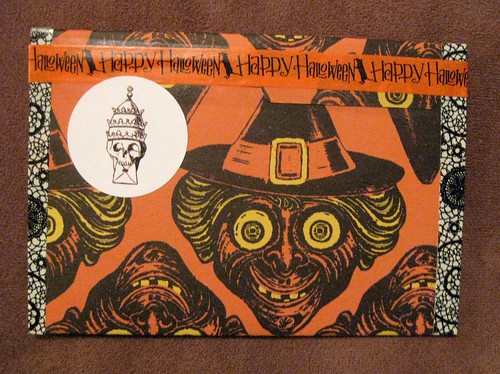 Handmade Halloween envelope back