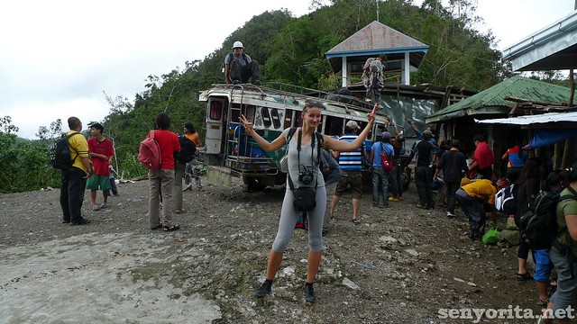 The jeepney ride saved one hour trekking time. Alex is happy!