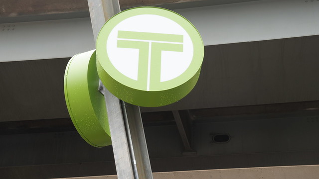 New "T" station signage