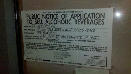 Public Notice of Application to Sell Alcoholic Beverages