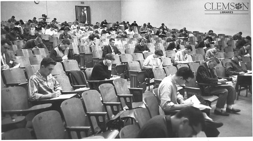 Taking an exam, early 1960s / soft skills