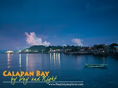 Calapan Bay by day and night