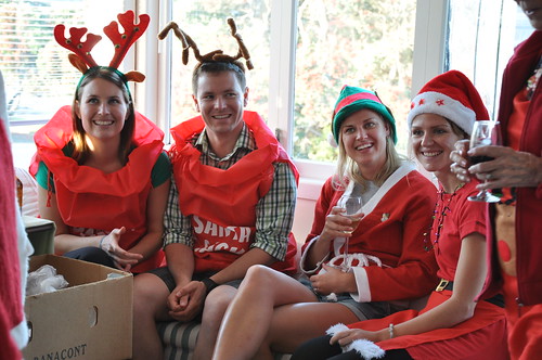 Santa suits at the Bilkey Christmas
