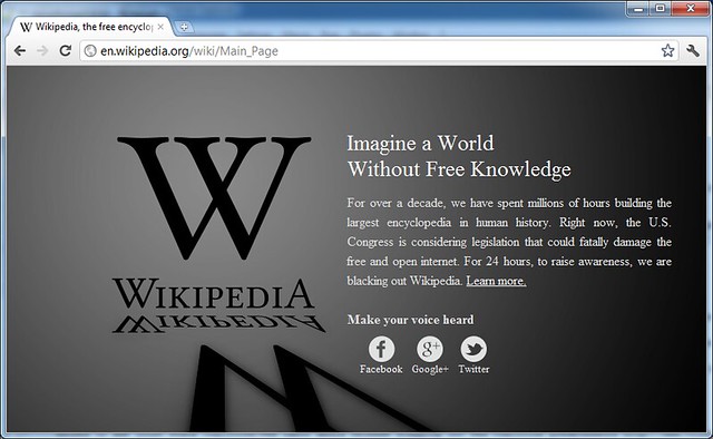 Wikipedia blacked-out