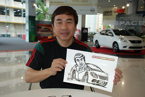 Caricature live sketching for Tan Chong Nissan Motor Almera Soft Launch - Day 4 - 5