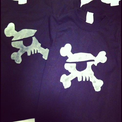 8 pirate shirts for 8 little boys!