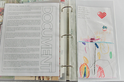 Project Life Week 5, blog story insert back and Kylie's cards