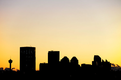 Calgary Downtown Silhouette  by pokoroto