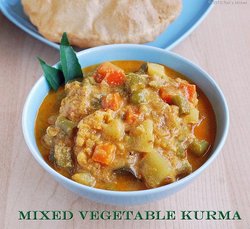 bhaji kurma Puri  recipe in marathi Kurma