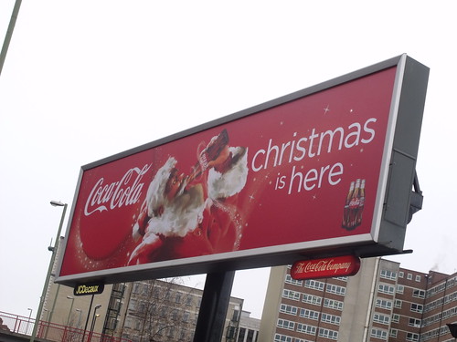 Coca Cola - Christmas is here - billboard - Great Charles Street Queensway by ell brown