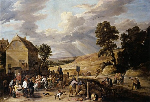 Teniers_the_Younger_David-Peasants_Dancing_outside_an_Inn-1660s-II