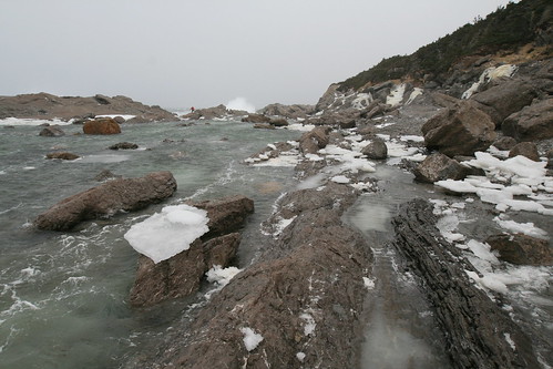 Ice at Cow Head Cliffs
