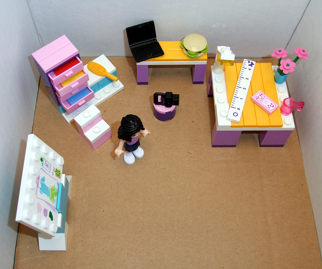 Lego Friends set up seen from above 