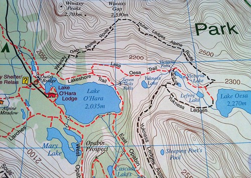 Lake O'Hara hiking map