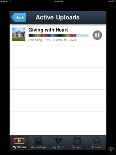 Uploading video to Vimeo from the iPhone app