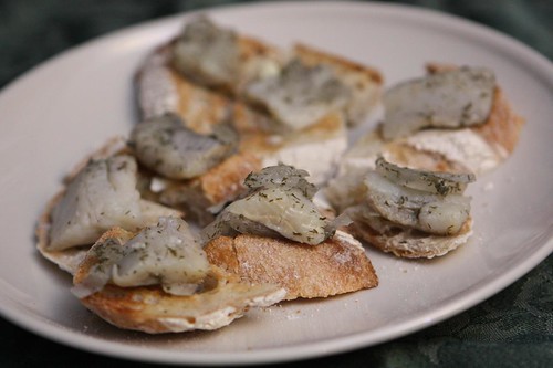 Pickled Herring on Buttered Toast
