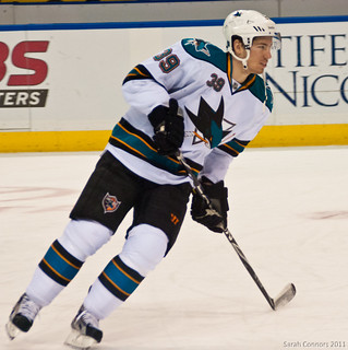 Logan Couture scored three power play goals against the Vancouver Canucks last series. (sarah_connors/Creative Commons)