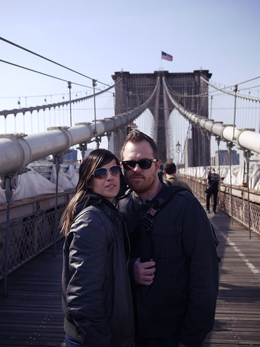 Us on the Brooklyn Bridge - April 2011