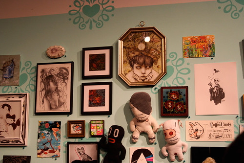 Our pieces among many others at the Cotton Candy Machine Gallery Boutique, Brooklyn - April 2011